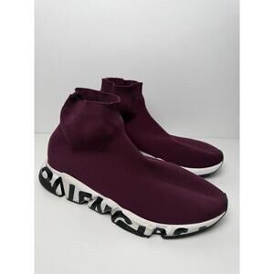 Balenciaga Speed Trainer Burgundy Sock Sneakers Men’s EU 45